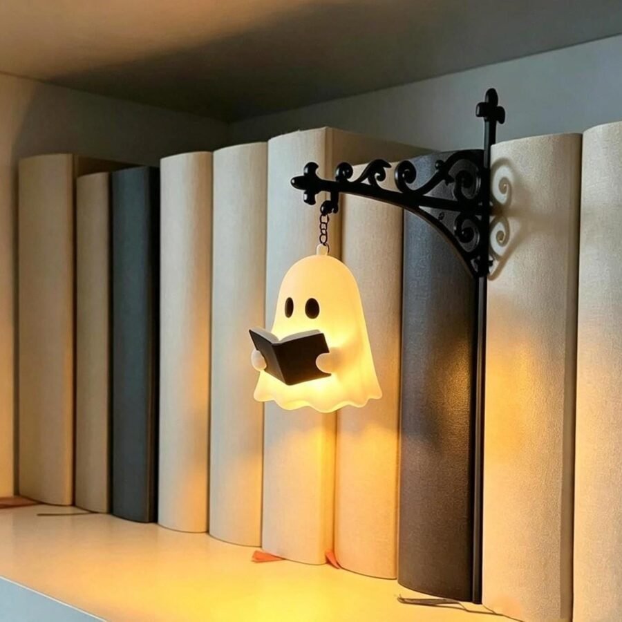 Gothic Ghost Bookshelf Light, Hanging Book Nook Lamp, 5 Designs